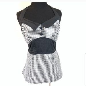 NWT Hot topic gingham halter top